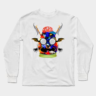 Spooky Halloween Pumpkin Head Long Sleeve T-Shirt